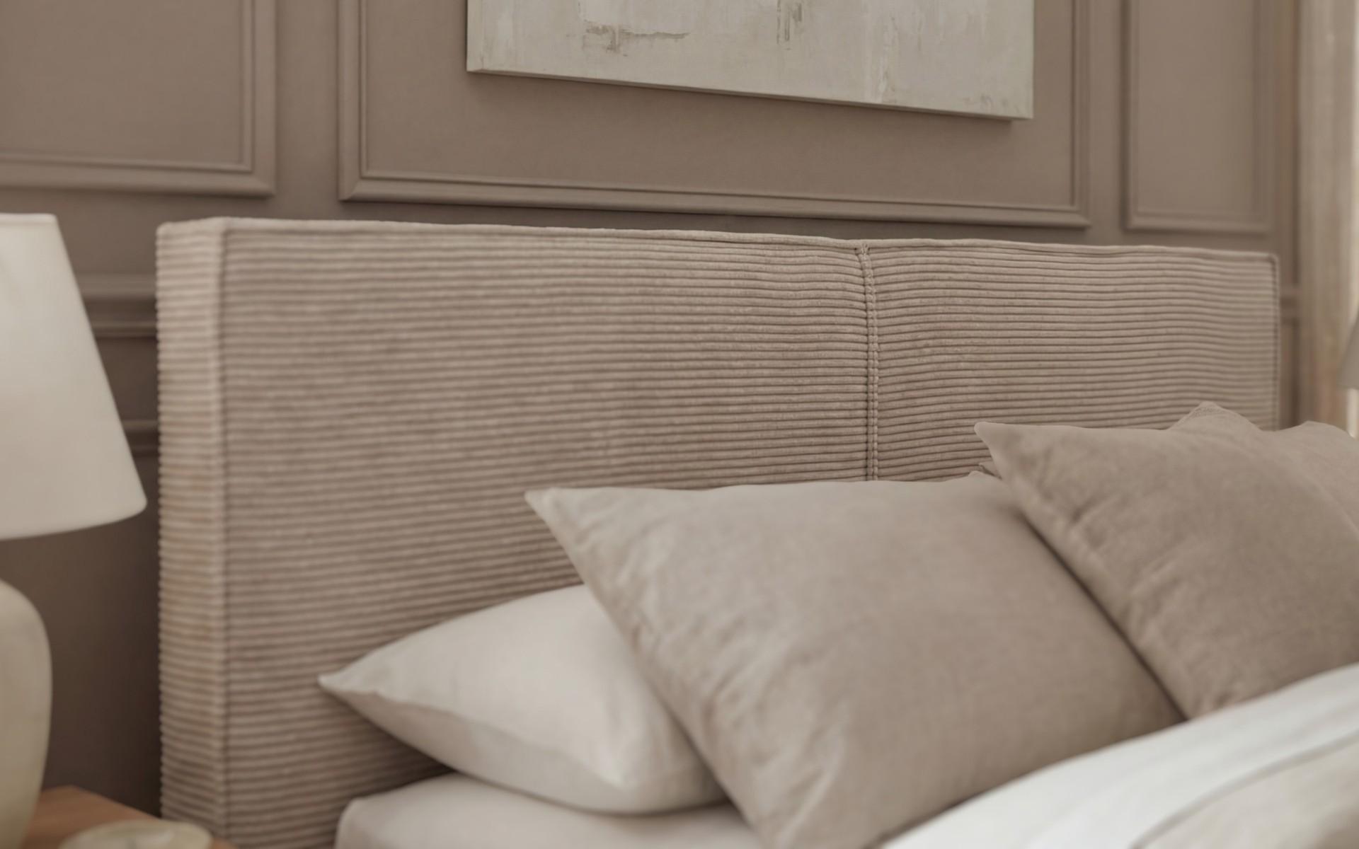 Pat dublu tapitat 160/200 Siera, bej deschis  5